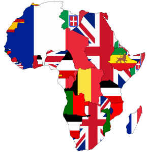 Flag map of Colonial Africa (1913)